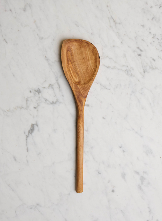 Slev Rund Med Hörn Olivträ