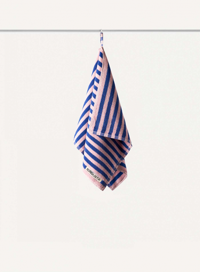 Guest Towel Blue & Rose