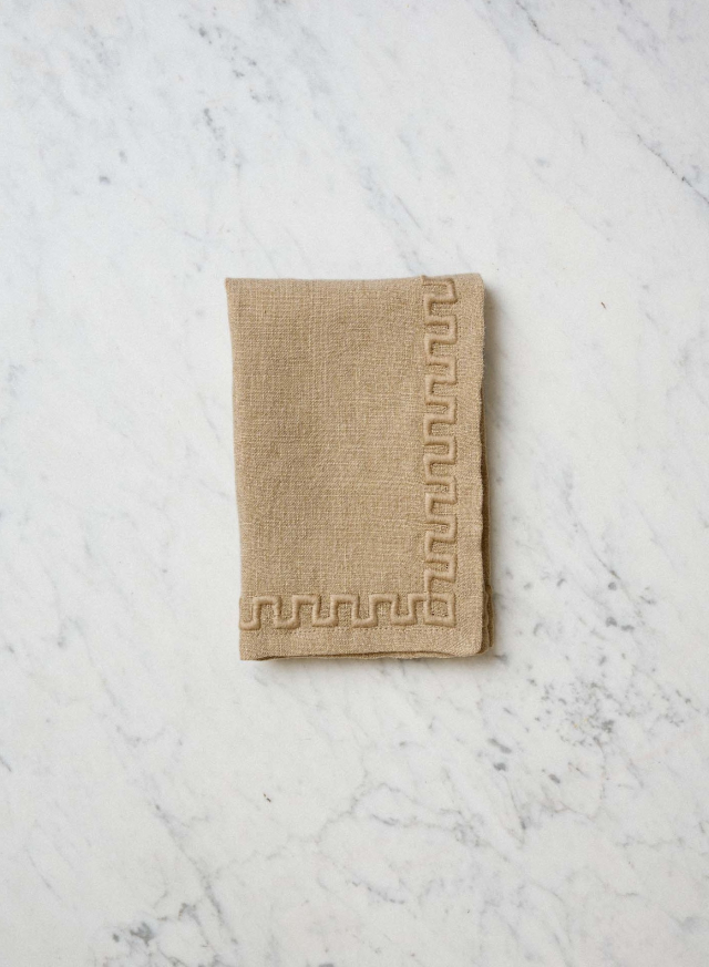 Linneservett Frame Beige