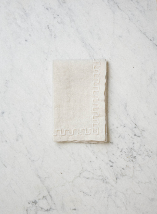 Linneservett Frame Vit