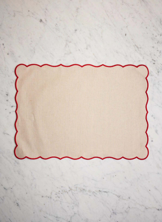 Lido Bordstablett Sable / Rouge