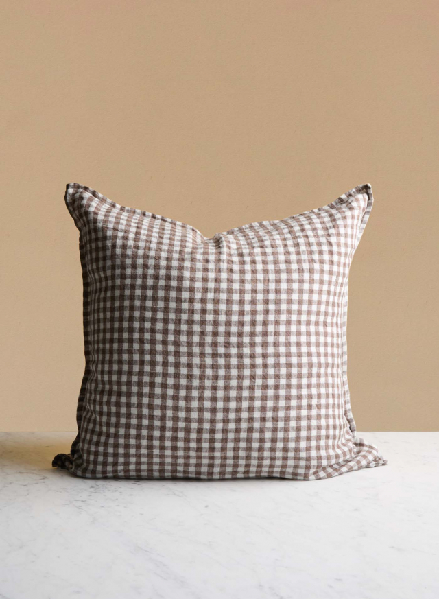 Linnekudde Brown Gingham