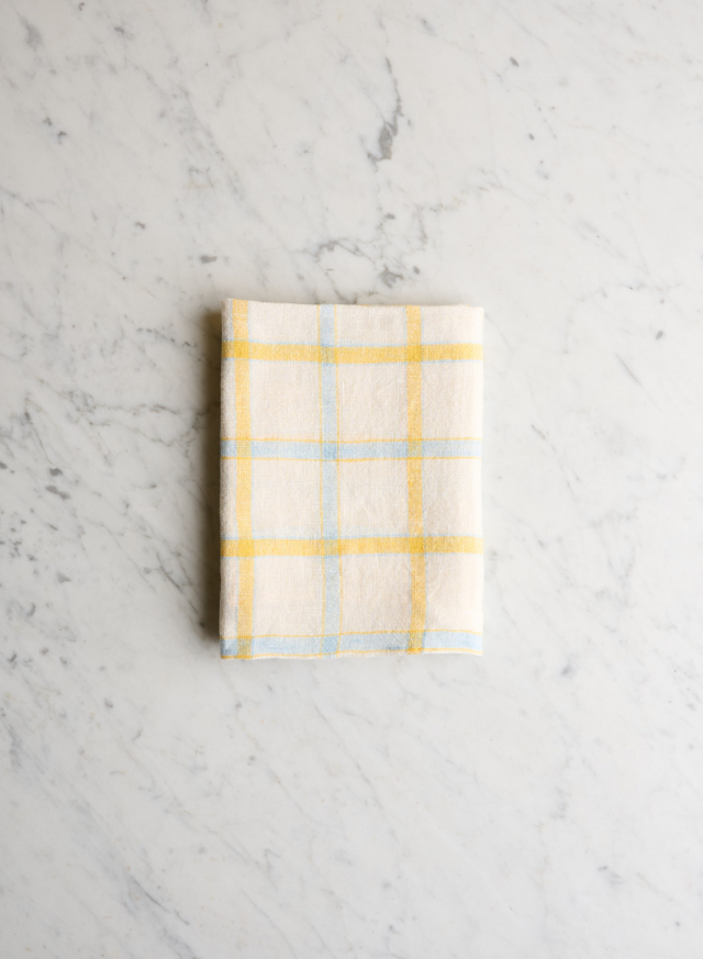 Kökshandduk Yellow / Blue Checks