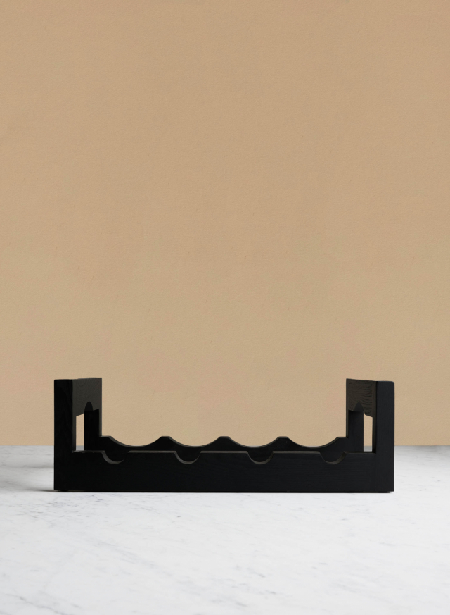 Silo Vinställ Svartbetsad Ask