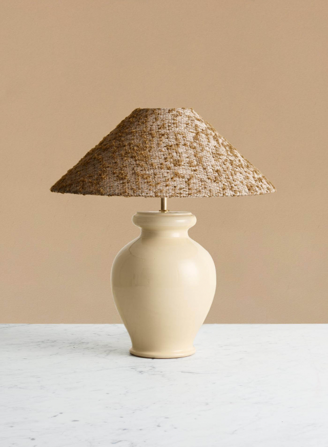 Bordslampa Alto Crema | Ampio Amber