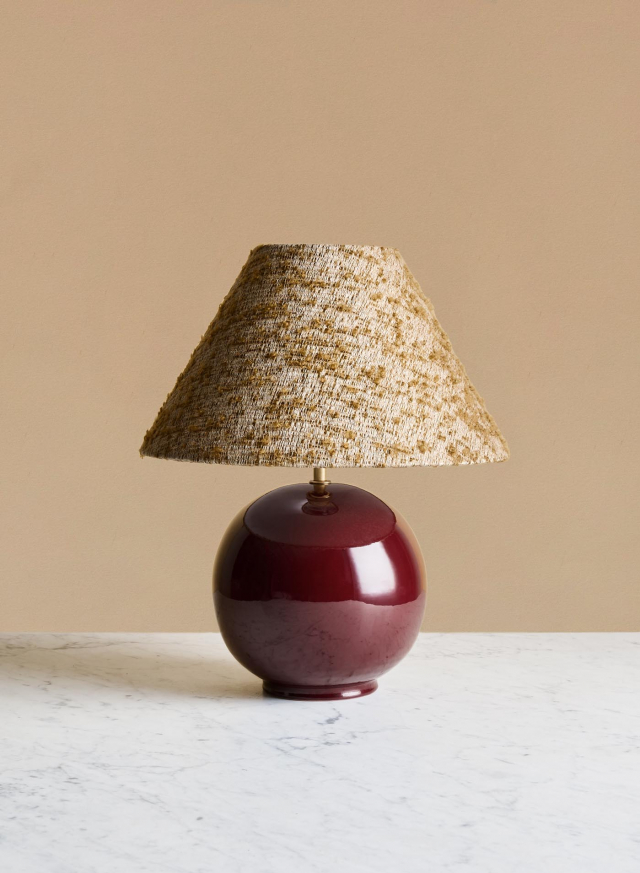 Bordslampa Tondo Burgundy | Cono Amber