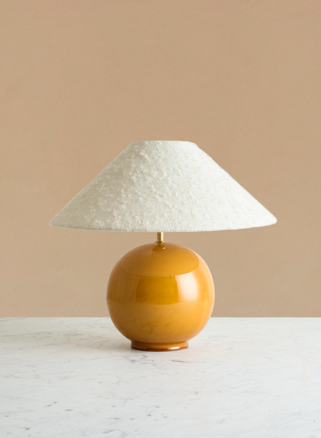 Bordslampa Tondo Mustard | Ampio White