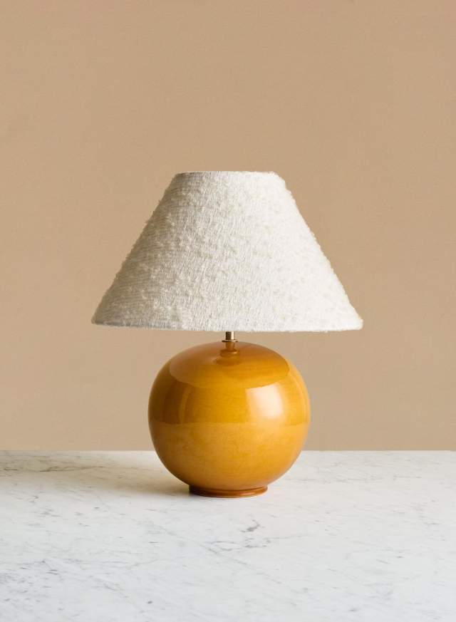 Bordslampa Tondo Mustard | Cono White