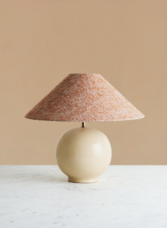 Bordslampa Tondo Crema | Ampio Burnt Orange