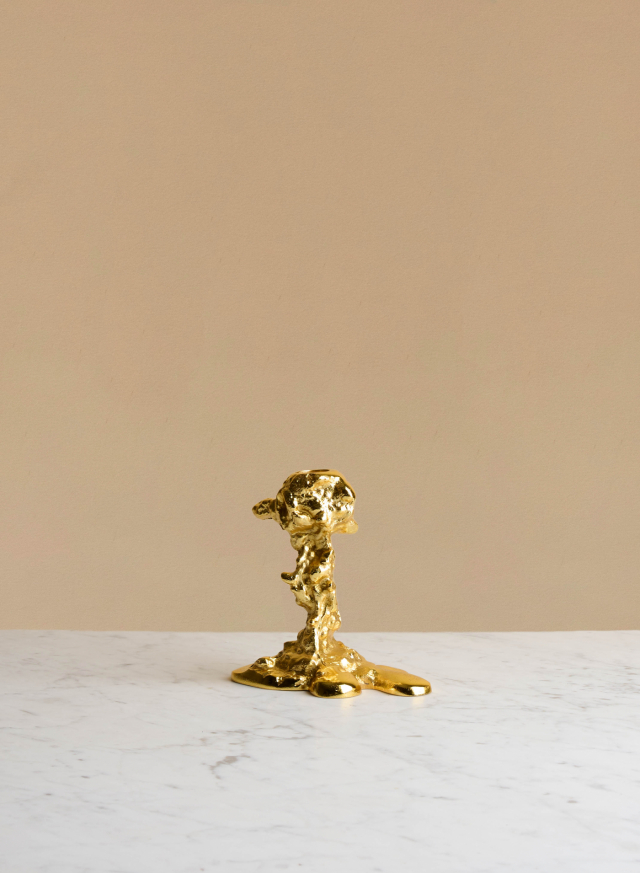 Drip Candle Holder Silver L Pols Potten TAMBURSTORE.SE