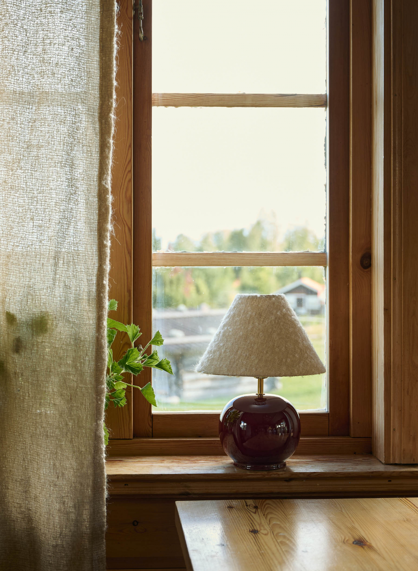 Lampfot Tondo Piccolo Burgundy