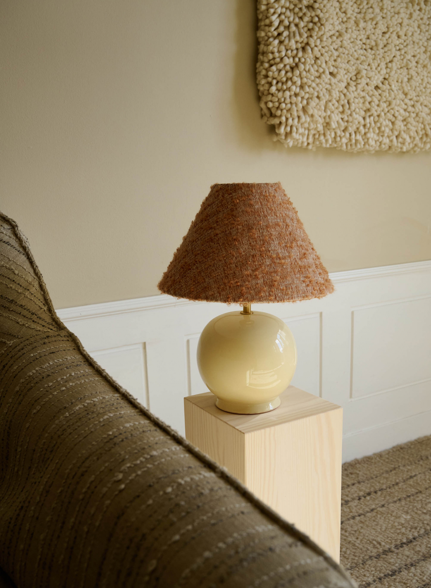 Bordslampa Tondo Piccolo Crema | Burnt Orange