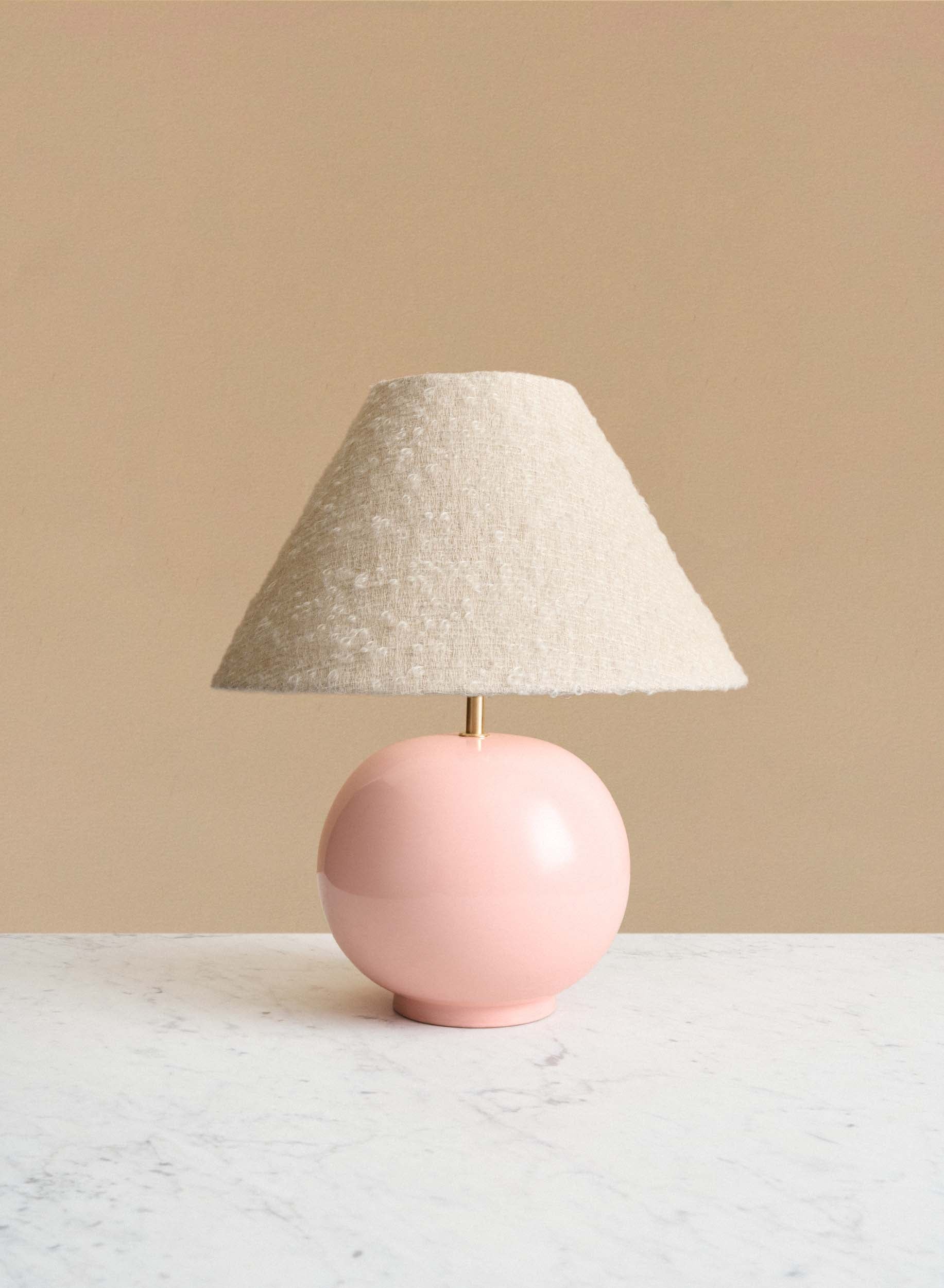 Table lamp Tondo Pink | Cono Ivory