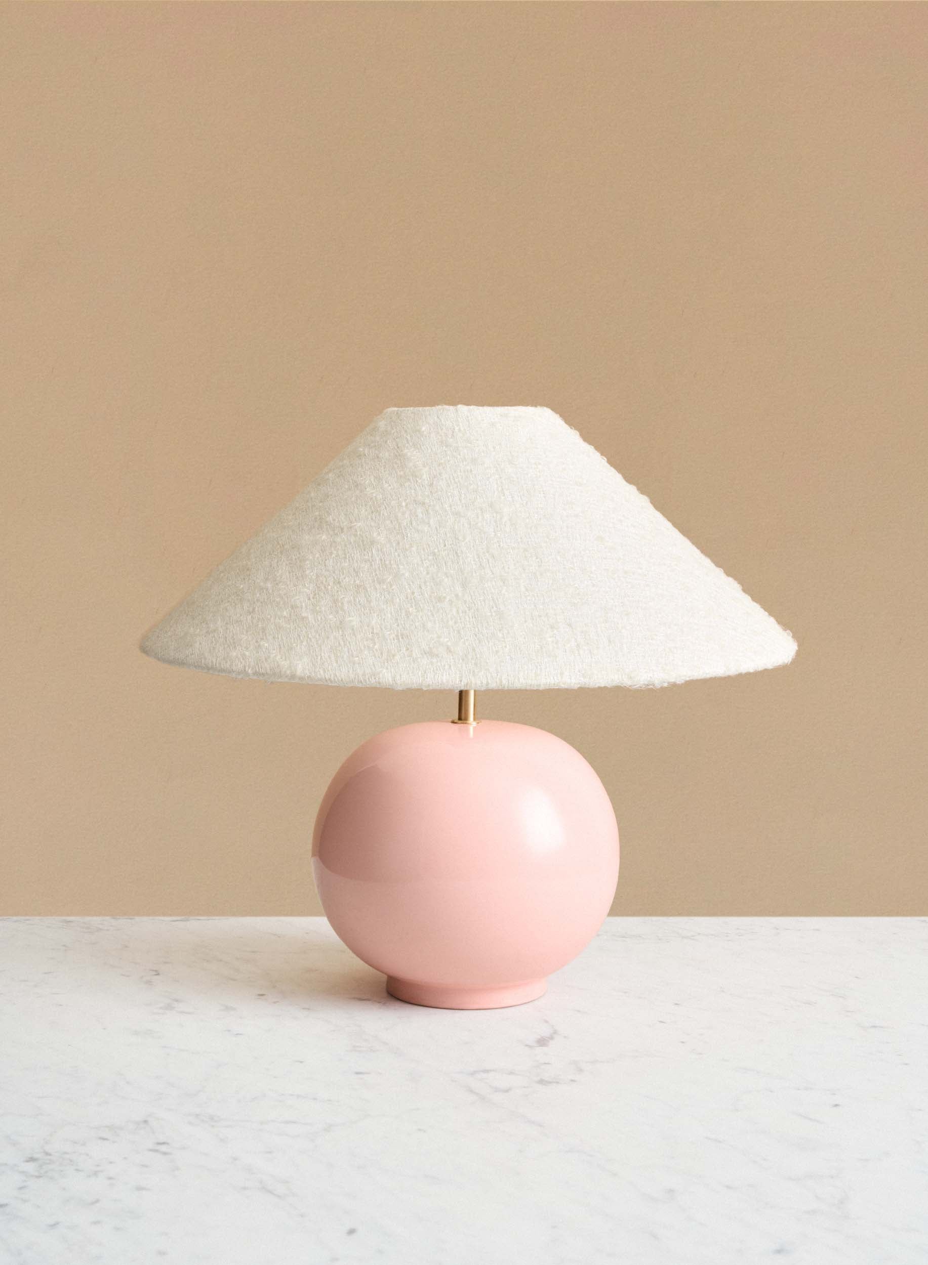Table lamp Tondo Pink | Ampio White