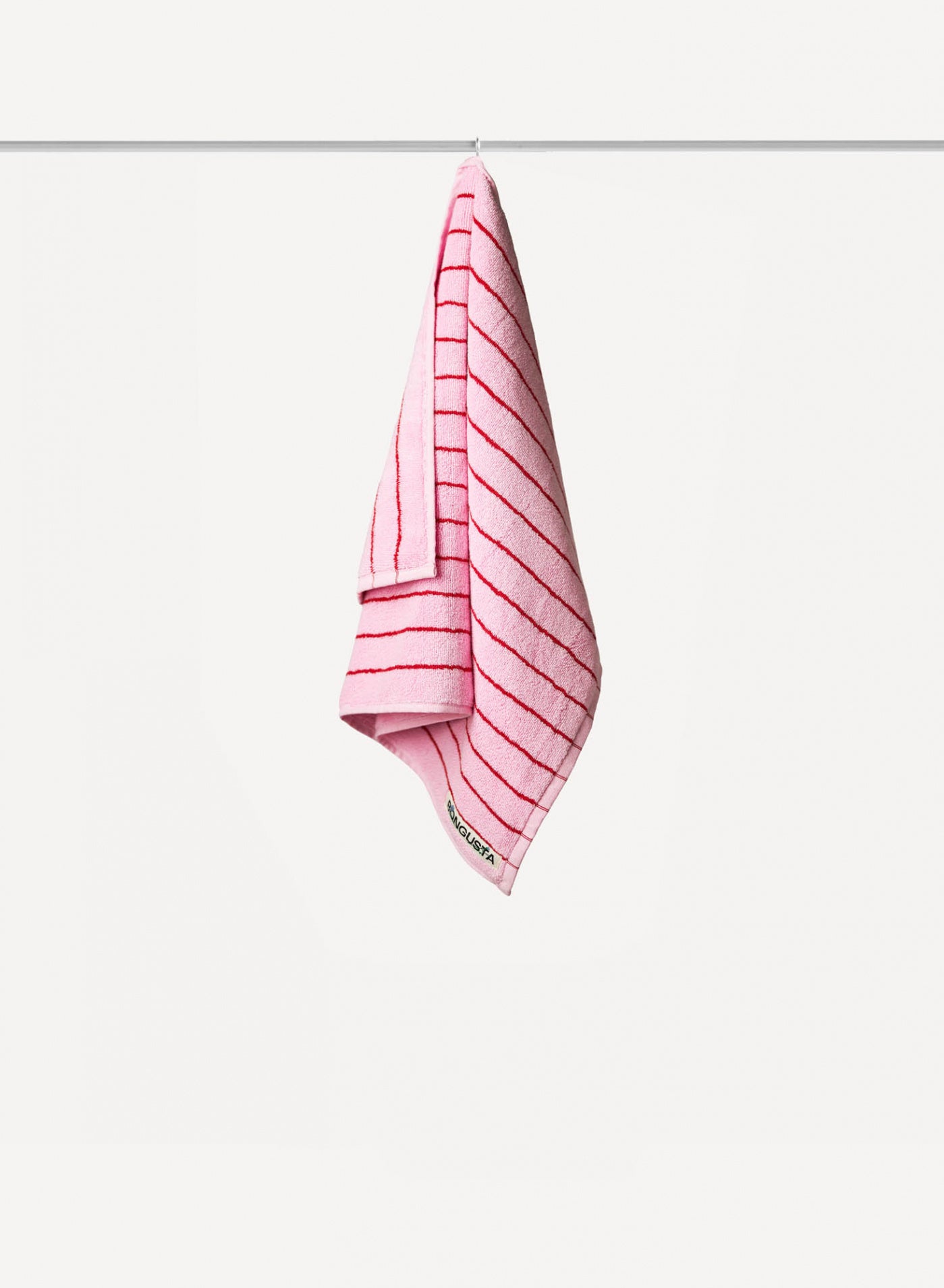 Guest Towel Pink & Red Stripe