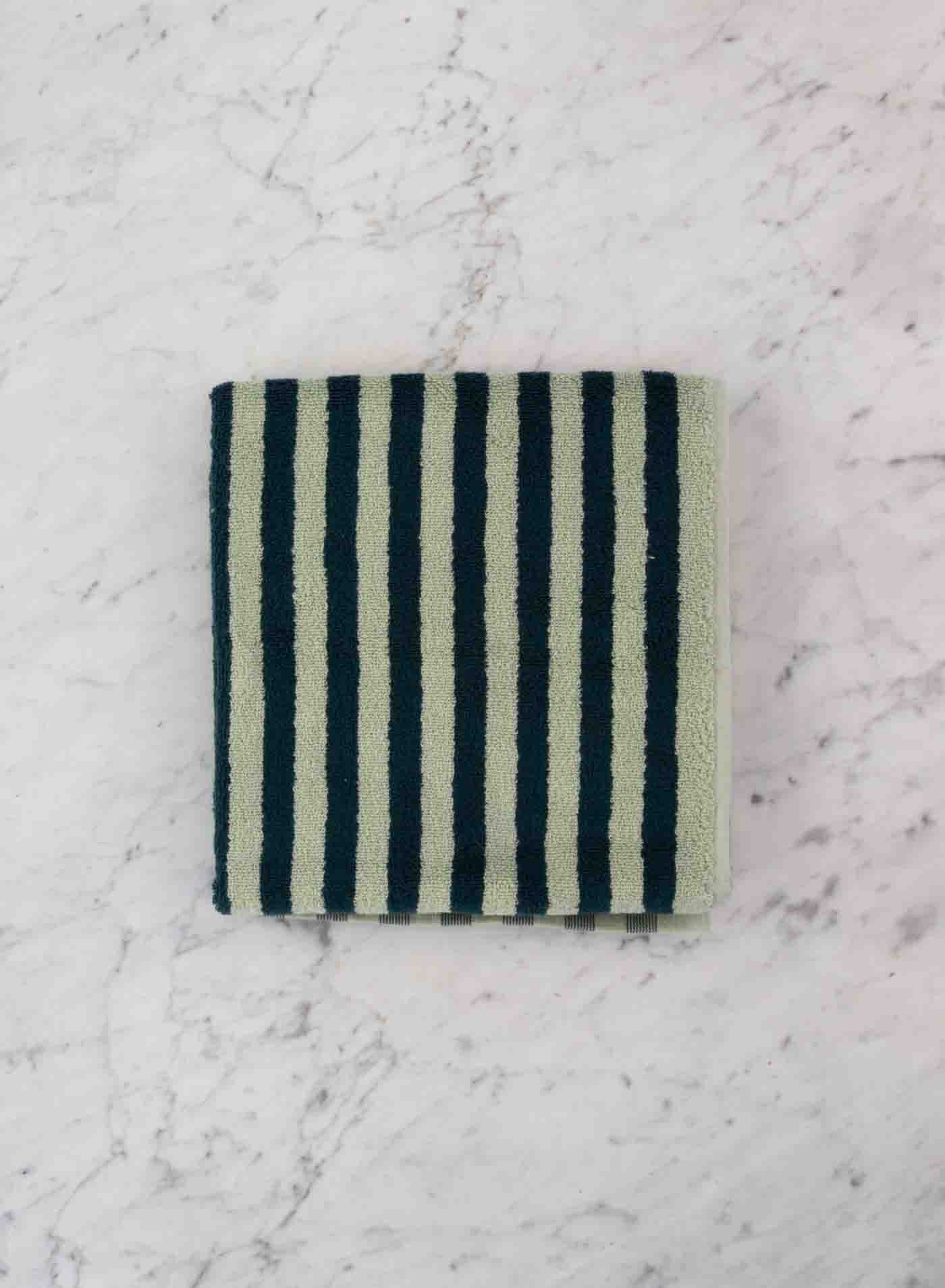 Badhandduk Foam & Teal Stripe
