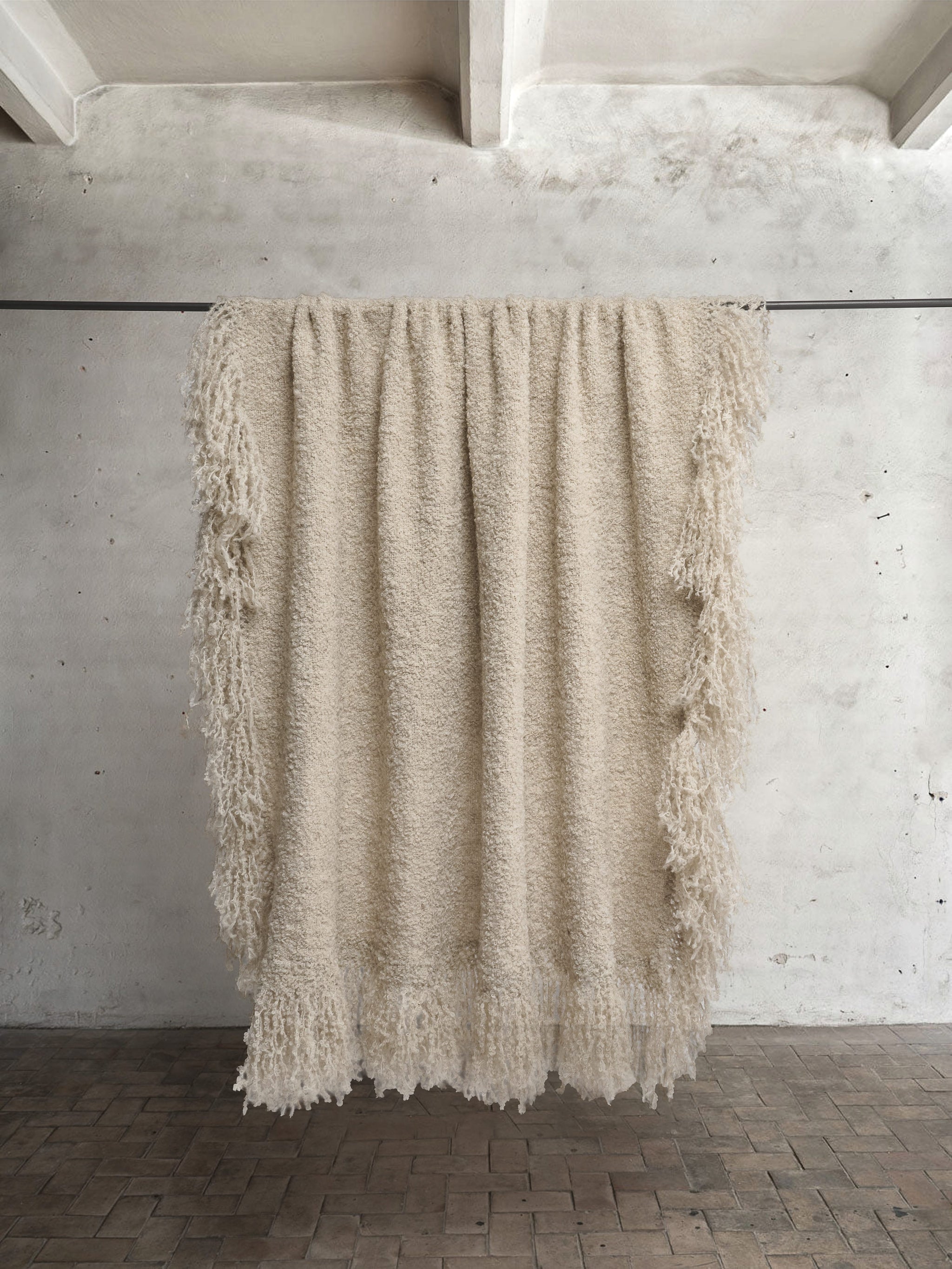 Ullpläd Beige
