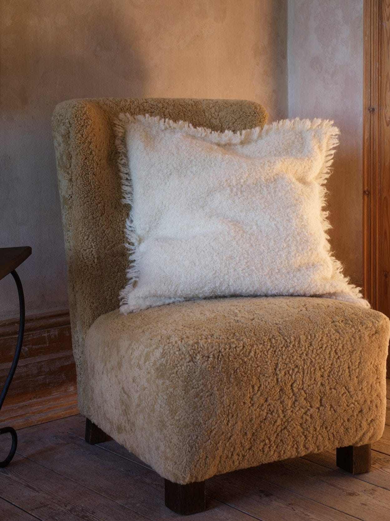 Ivory cushion 65 x 45 cm