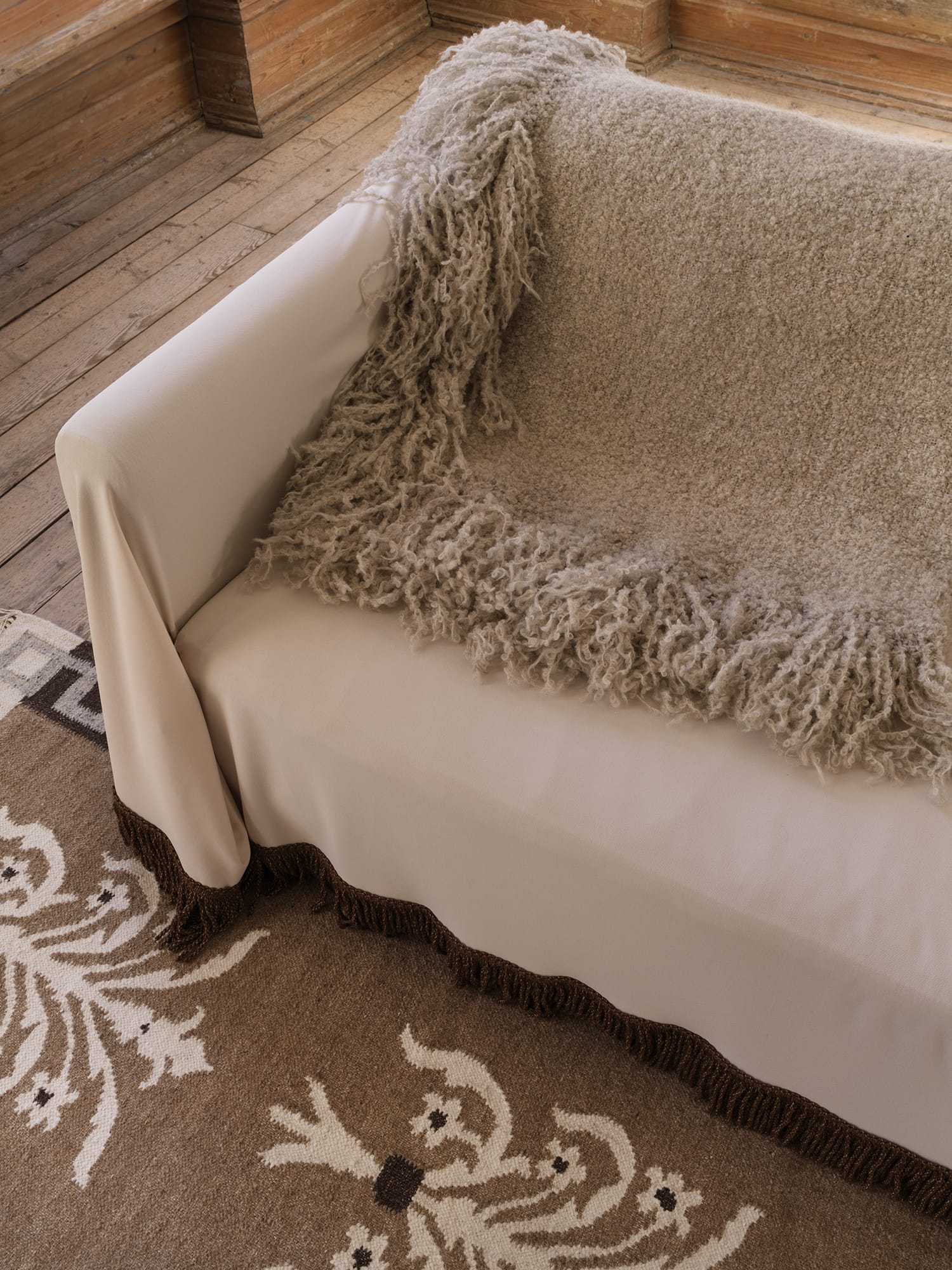 Ullpläd Beige