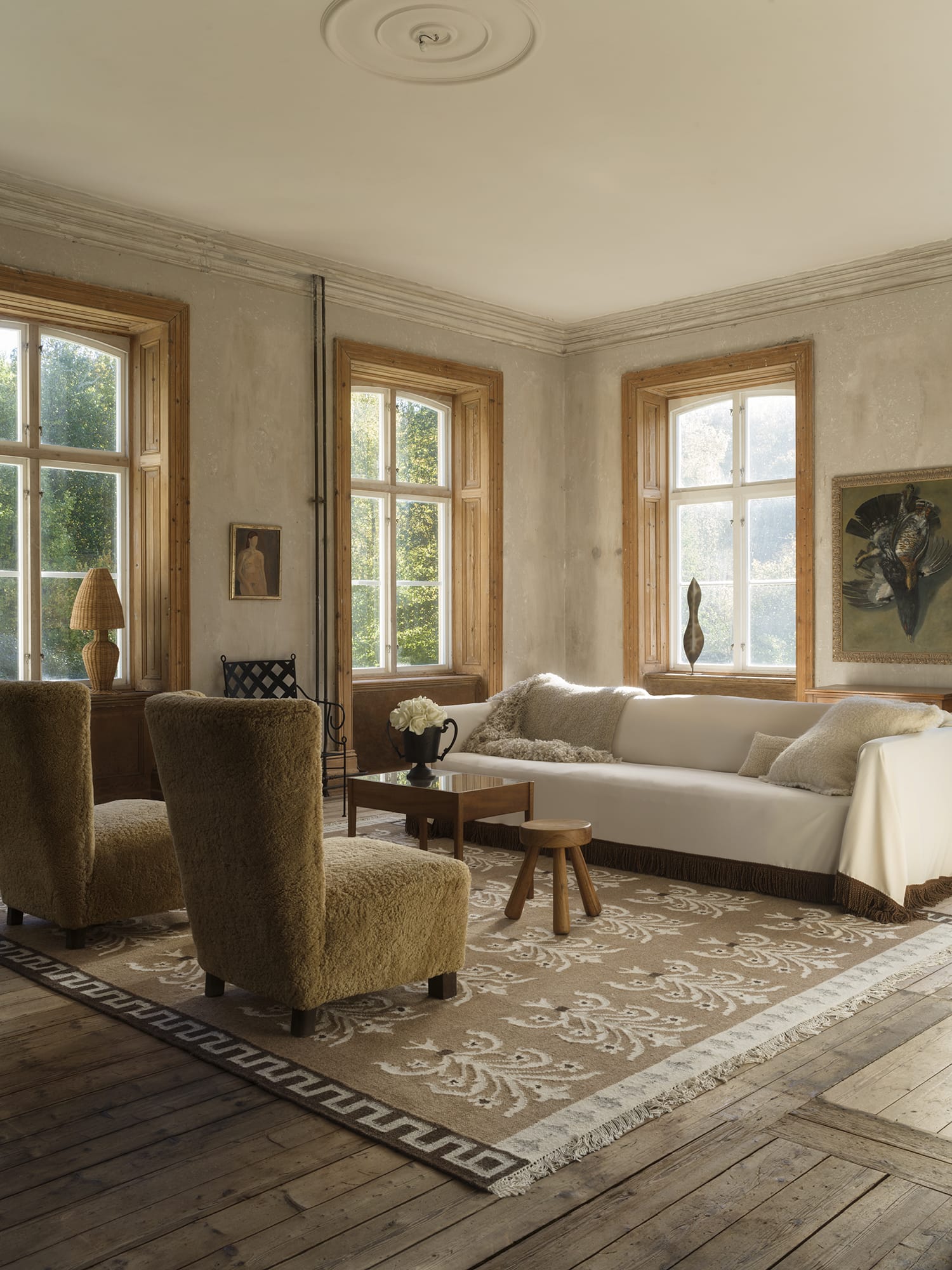 Ivory cushion 65 x 45 cm