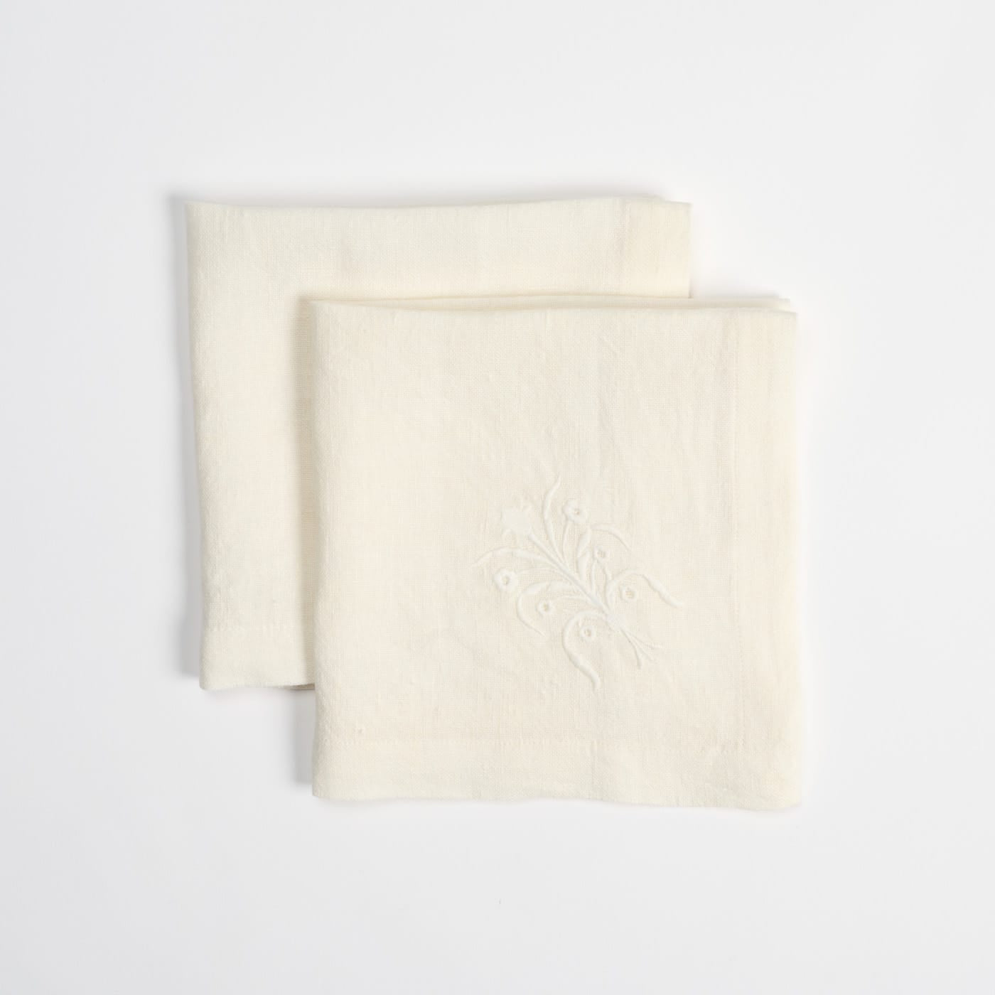Floral Napkin White
