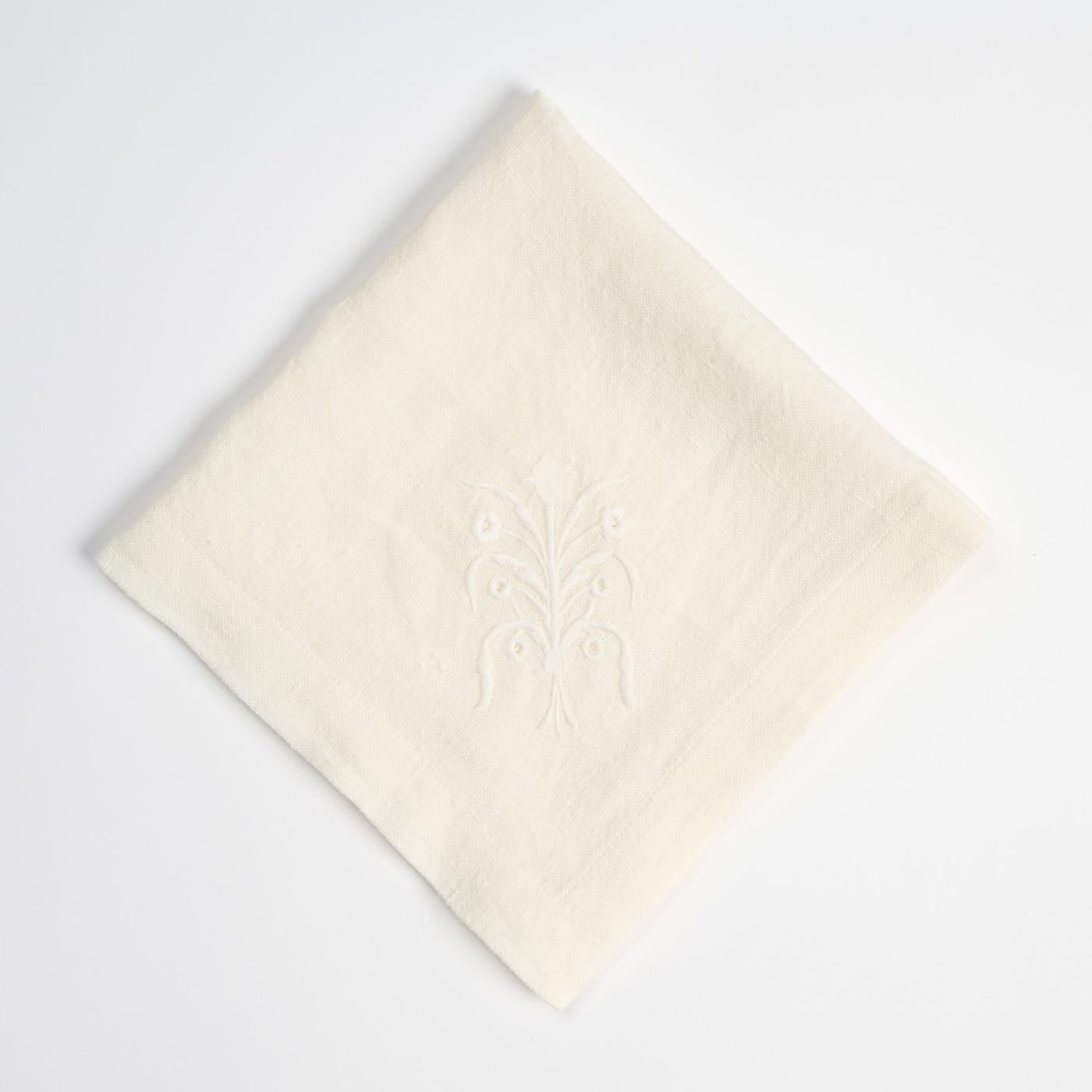 Floral Tablecloth White