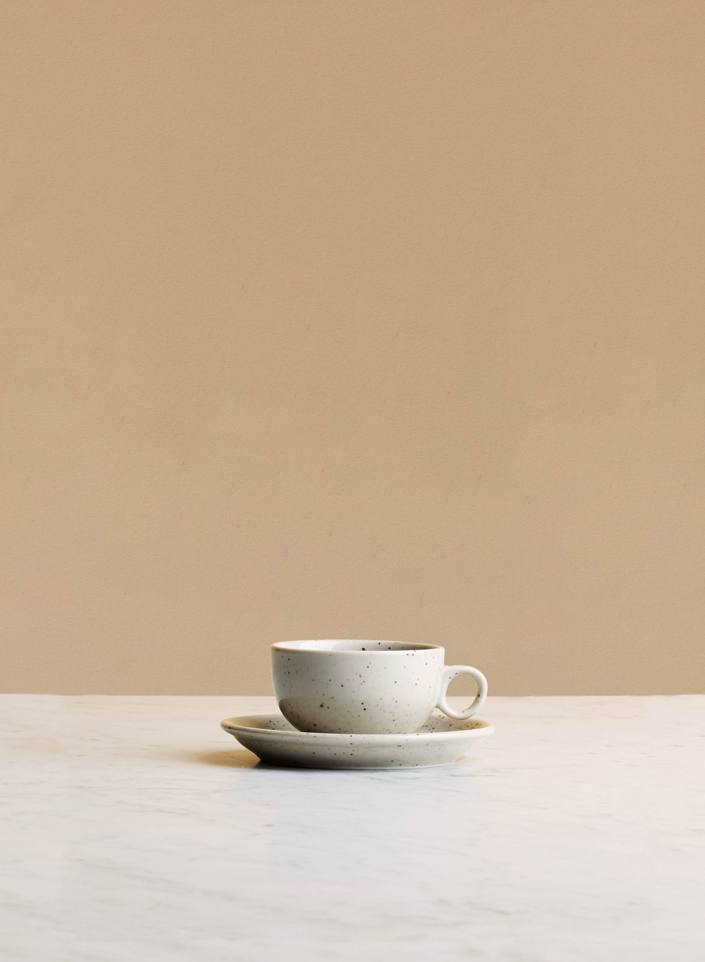 Espressokopp Enkel med fat (9cl) Natural