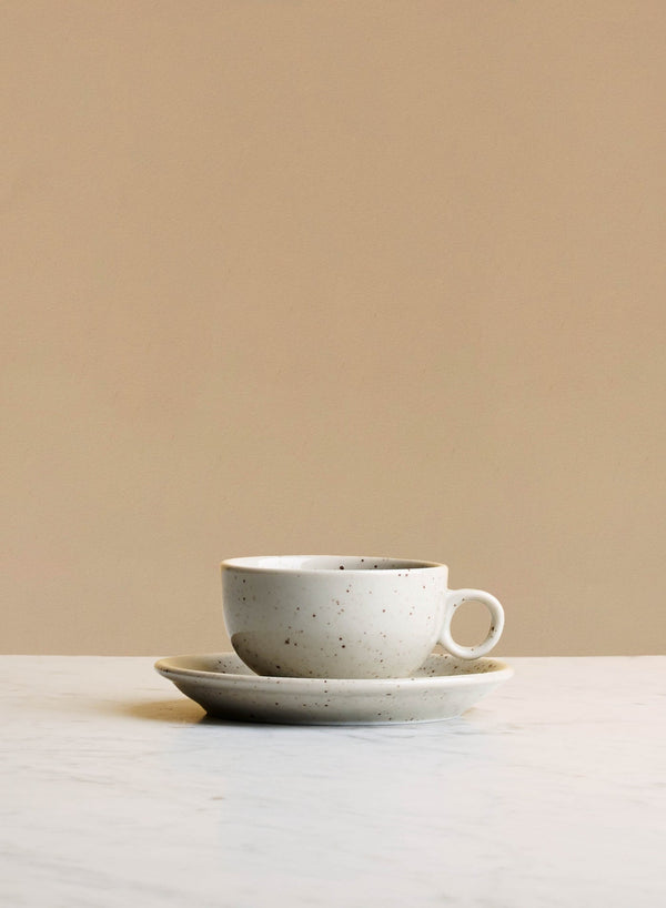 Kaffekopp med fat (22cl) Natural