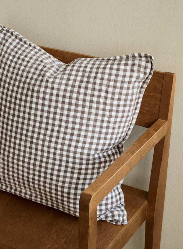 Linnekudde Brown Gingham