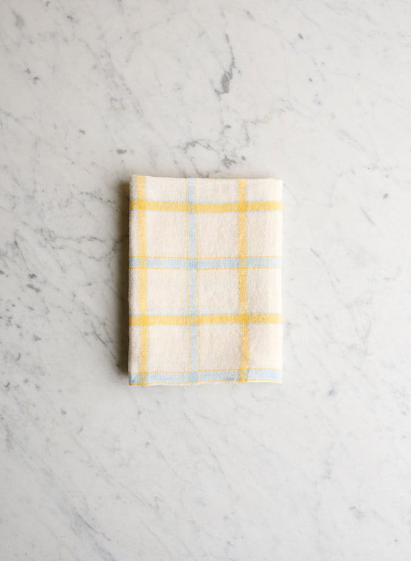 Kökshandduk Yellow / Blue Checks