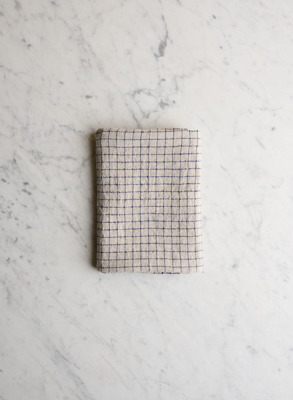 Kökshandduk Flax / Blue Checks