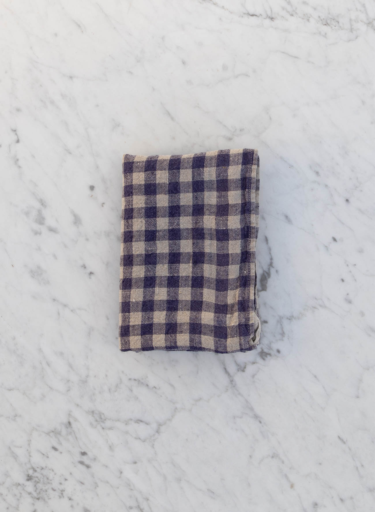 Kökshandduk Flax/Navy Gingham