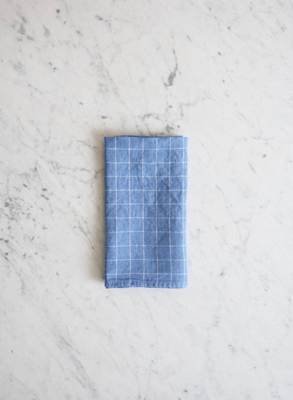 Linneservett Blue School Check