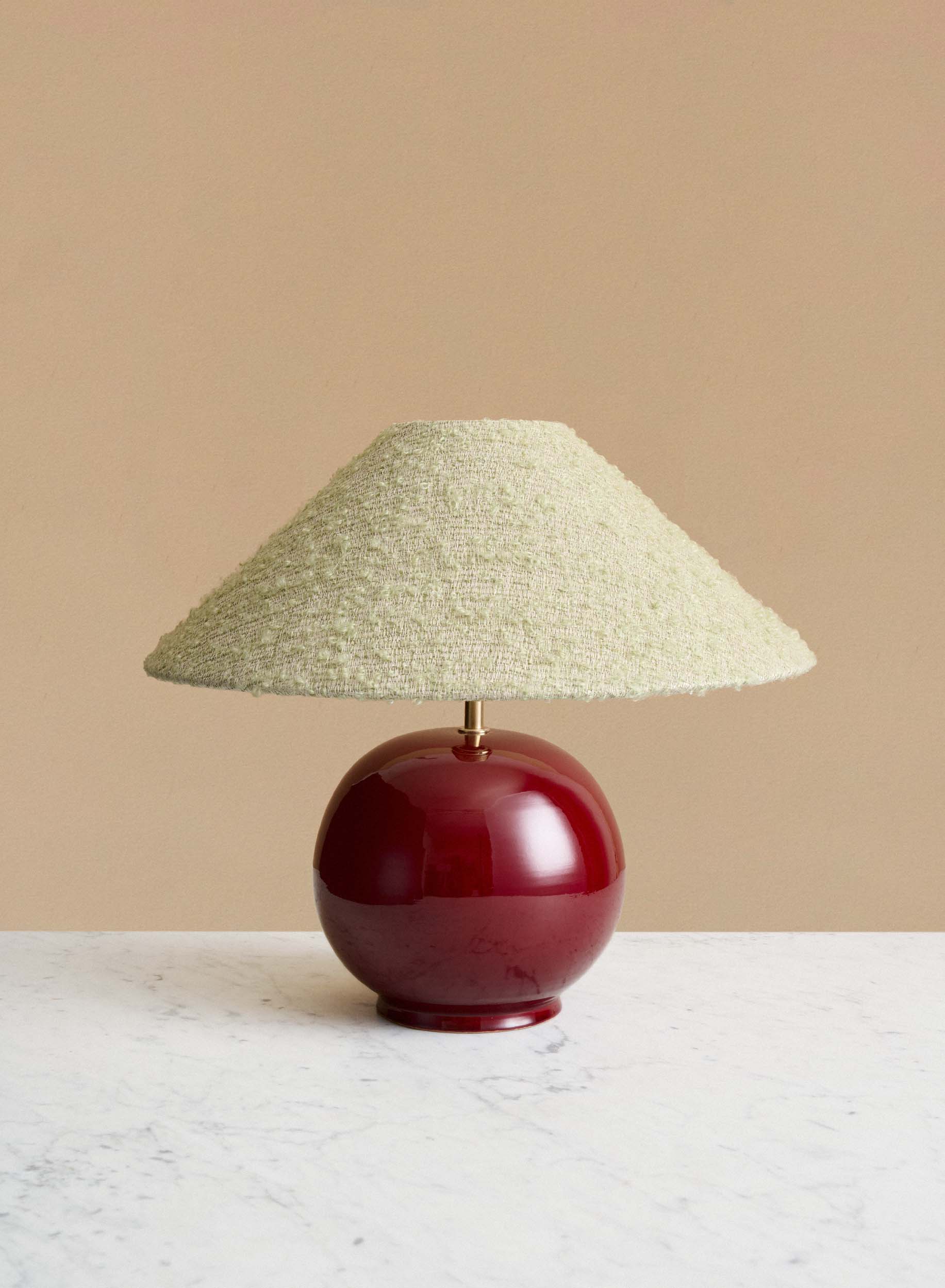 Table lamp Tondo Burgundy | Ampio Mint Green