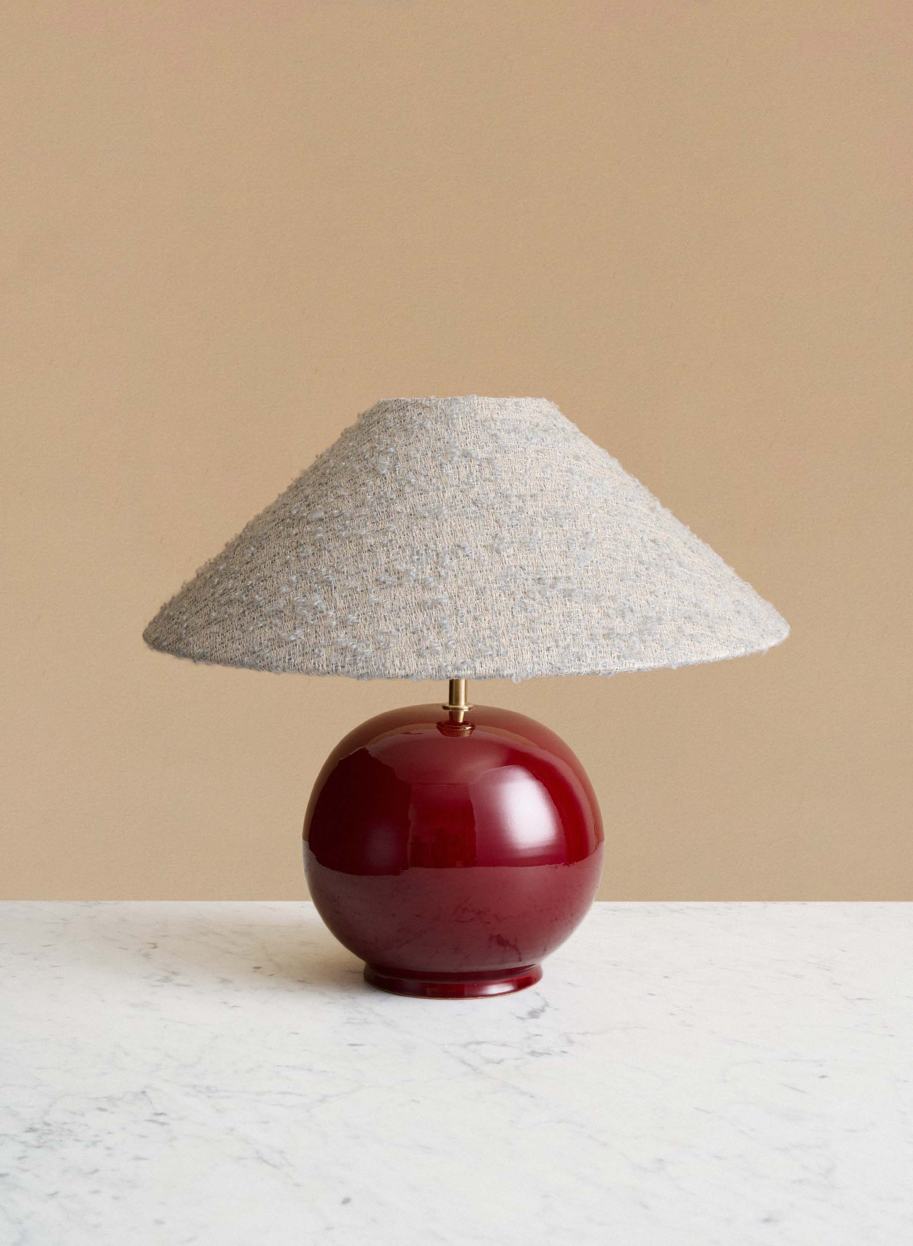 Bordslampa Tondo Burgundy | Ampio Pale Blue