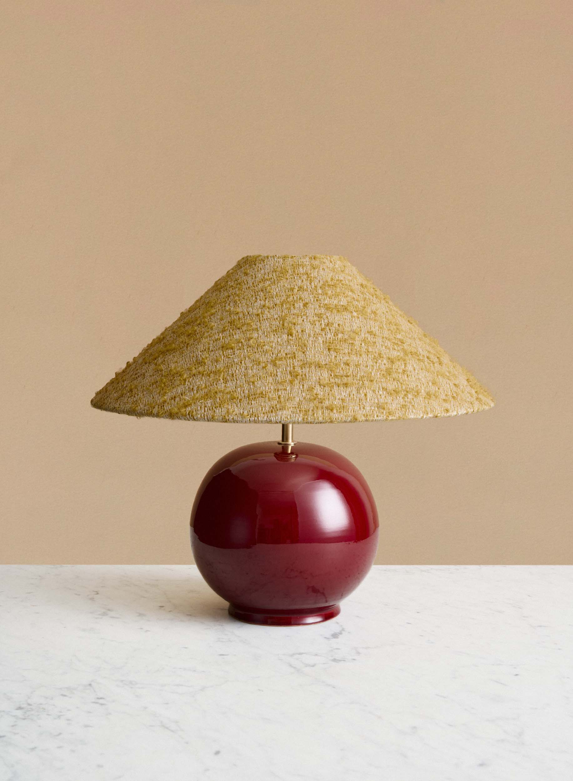 Bordslampa Tondo Burgundy | Ampio Yellow