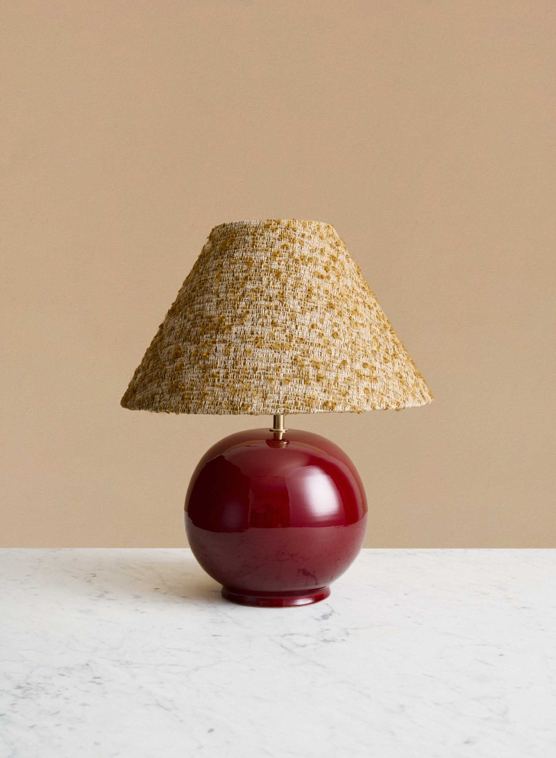 Bordslampa Tondo Burgundy | Cono Amber