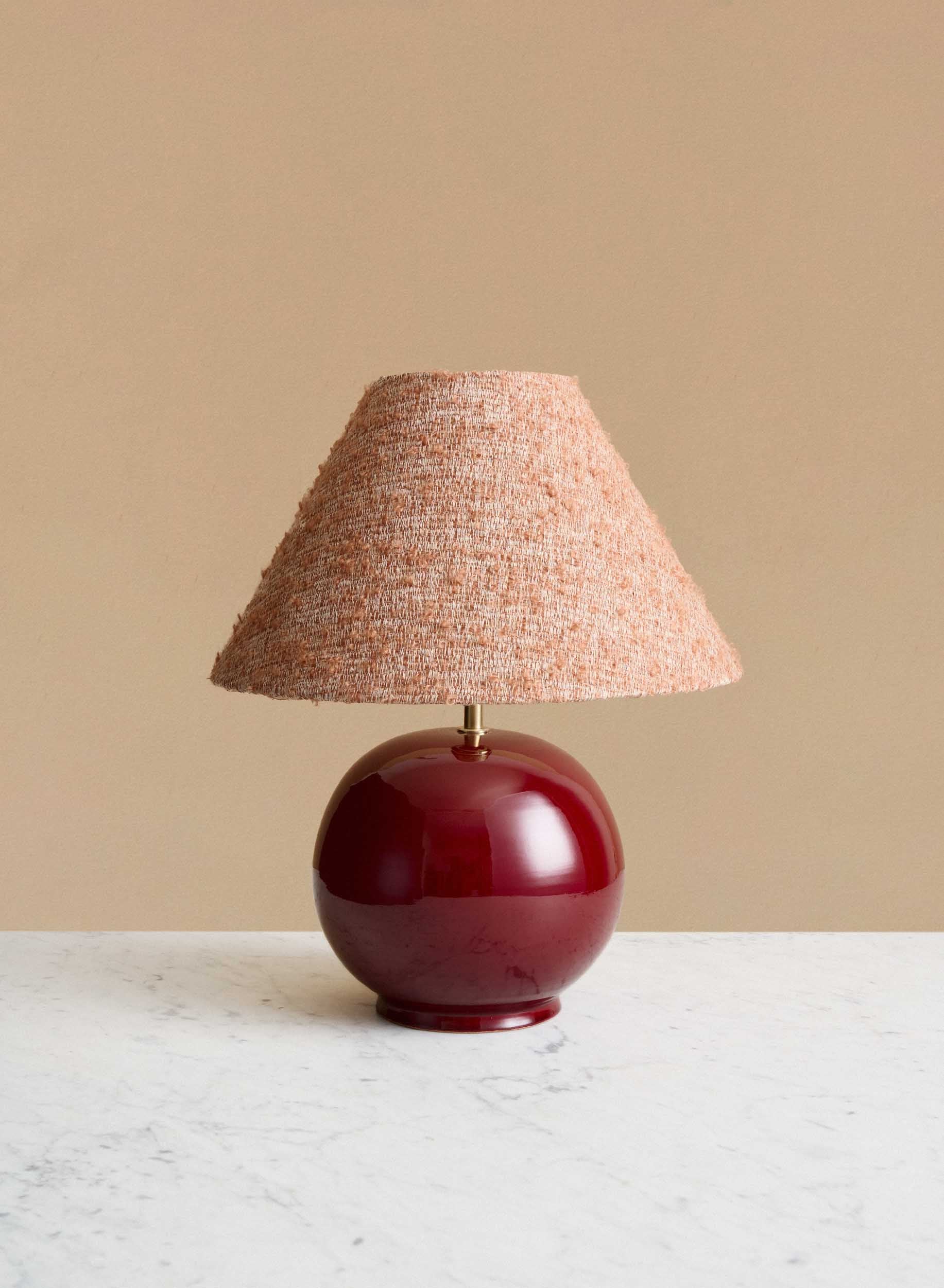 Bordslampa Tondo Burgundy | Cono Burnt Orange