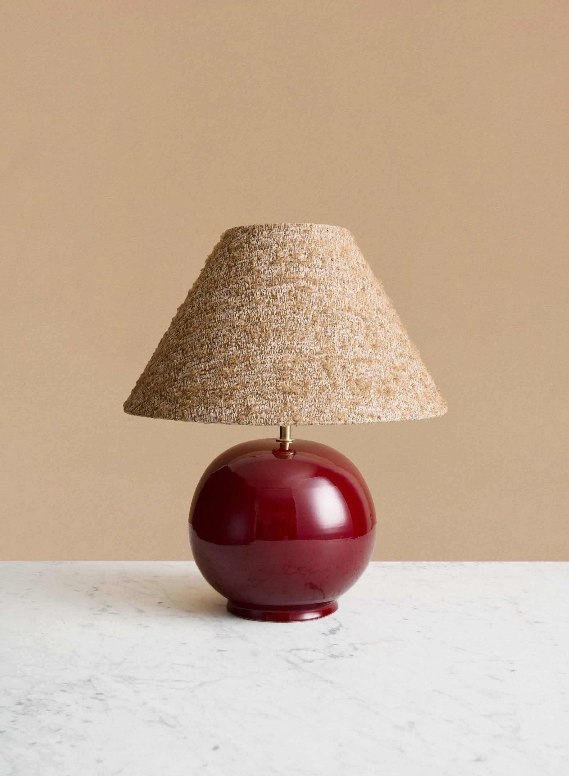 Bordslampa Tondo Burgundy | Cono Caramel