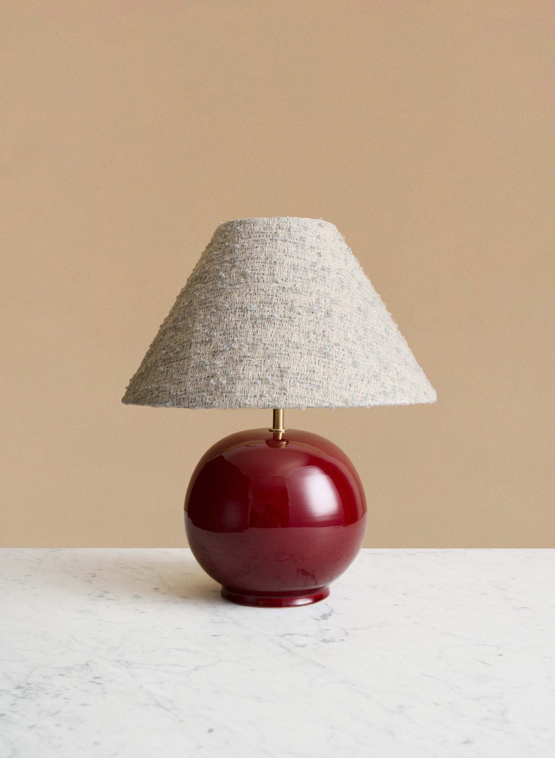 Bordslampa Tondo Burgundy | Cono Pale Blue