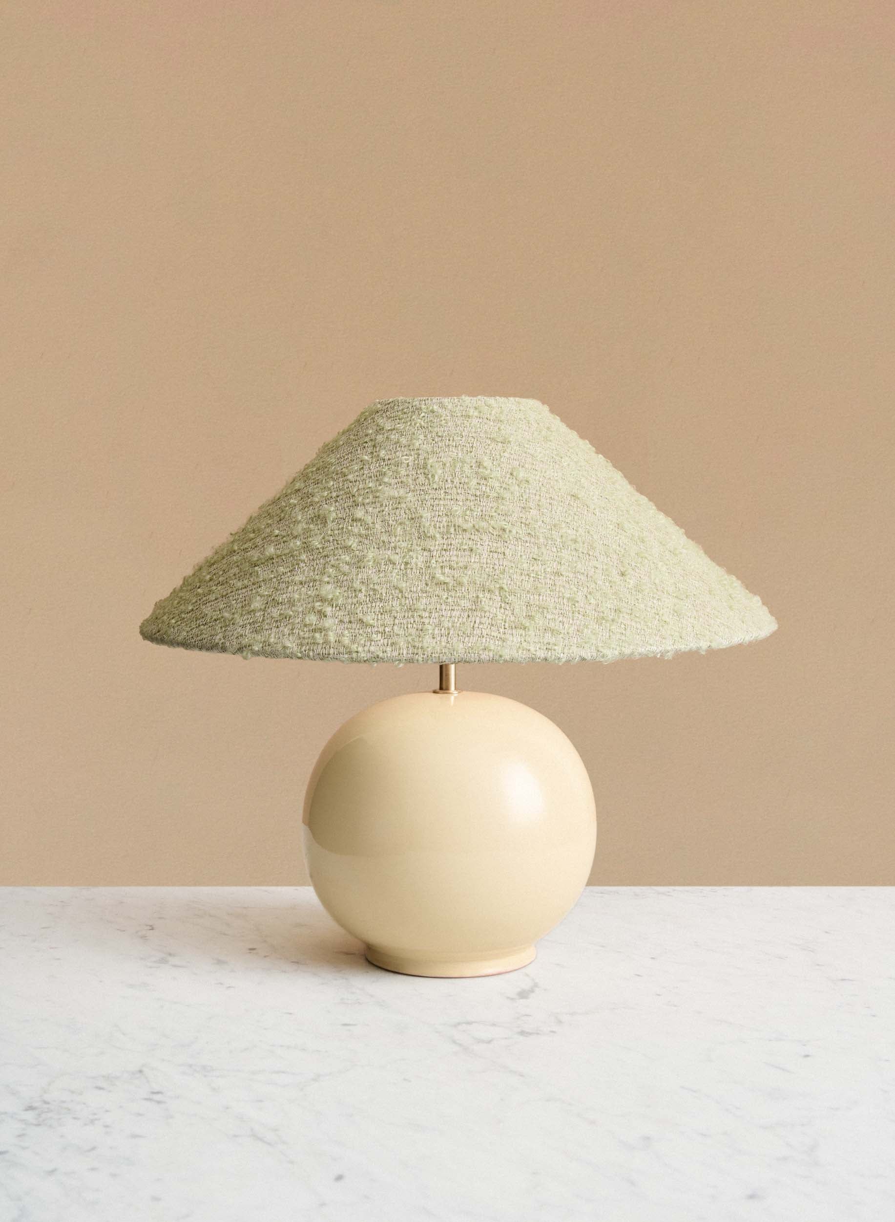Bordslampa Tondo Crema | Ampio Mint Green