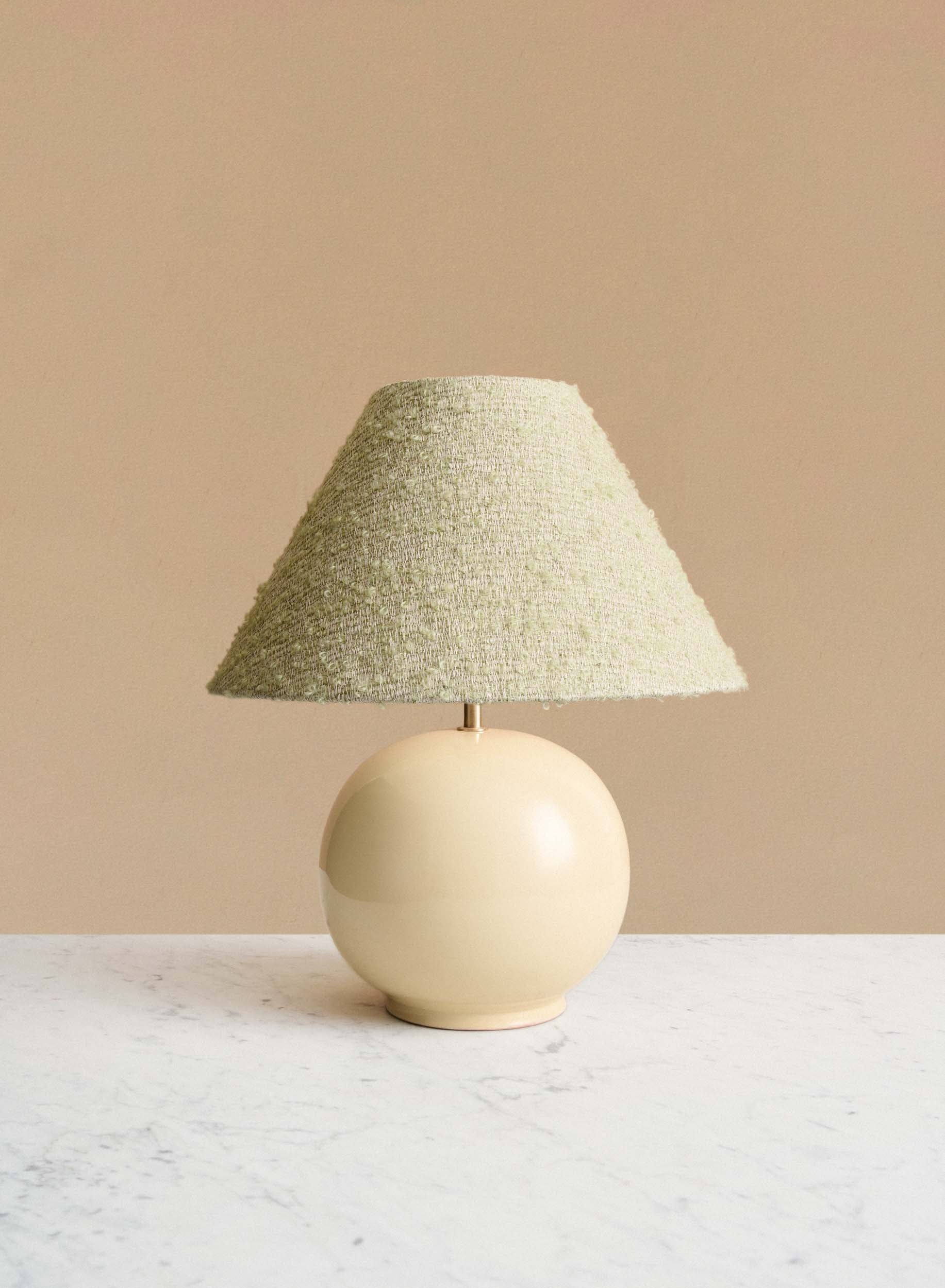 Bordslampa Tondo Crema | Cono Mint Green