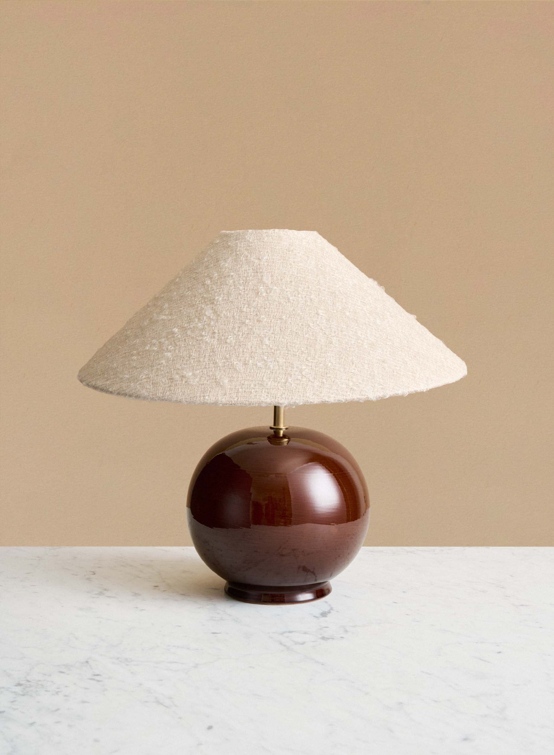 Bordslampa Tondo Redbrown | Ampio Ivory