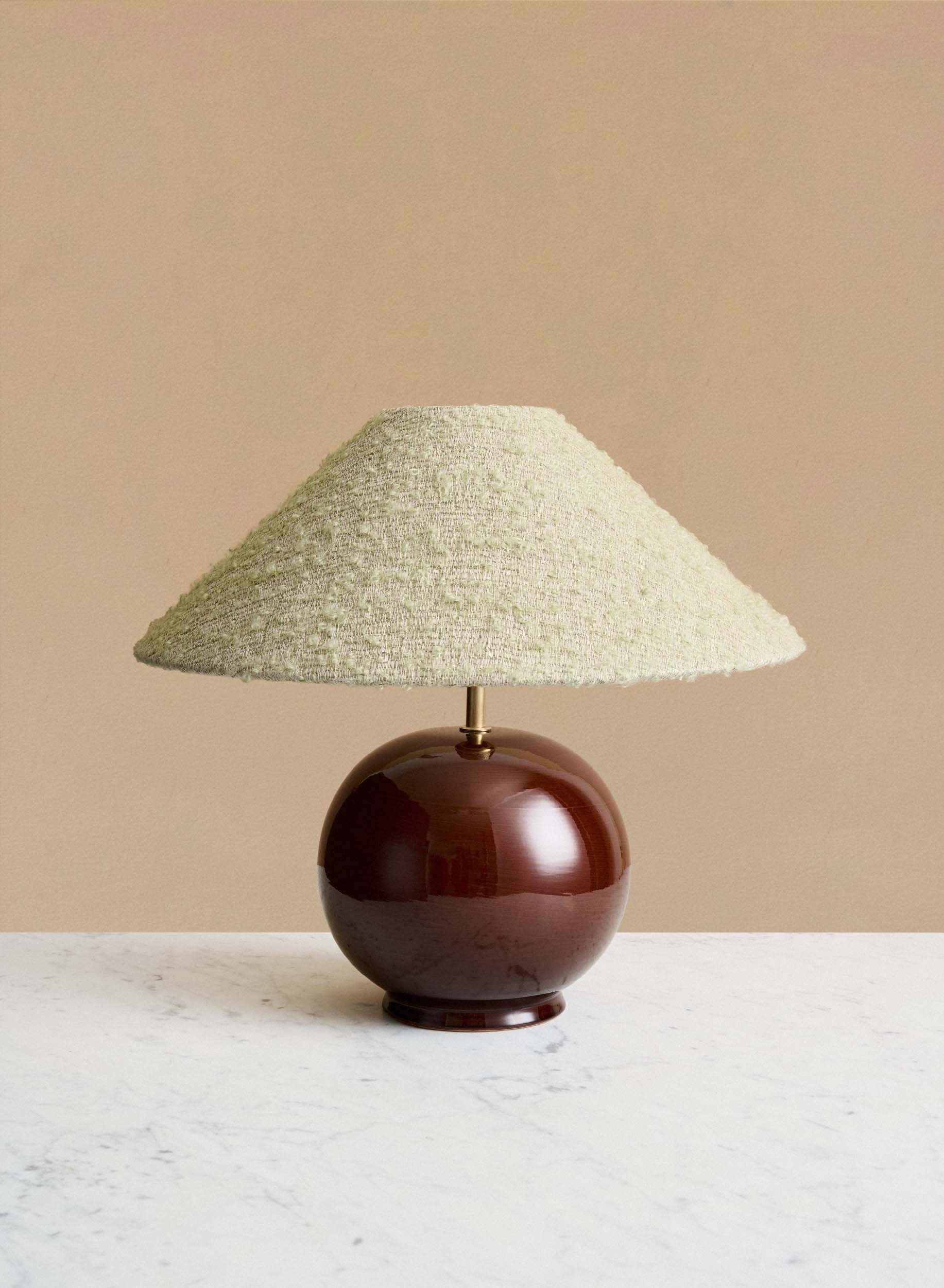 Bordslampa Tondo Redbrown | Ampio Mint Green