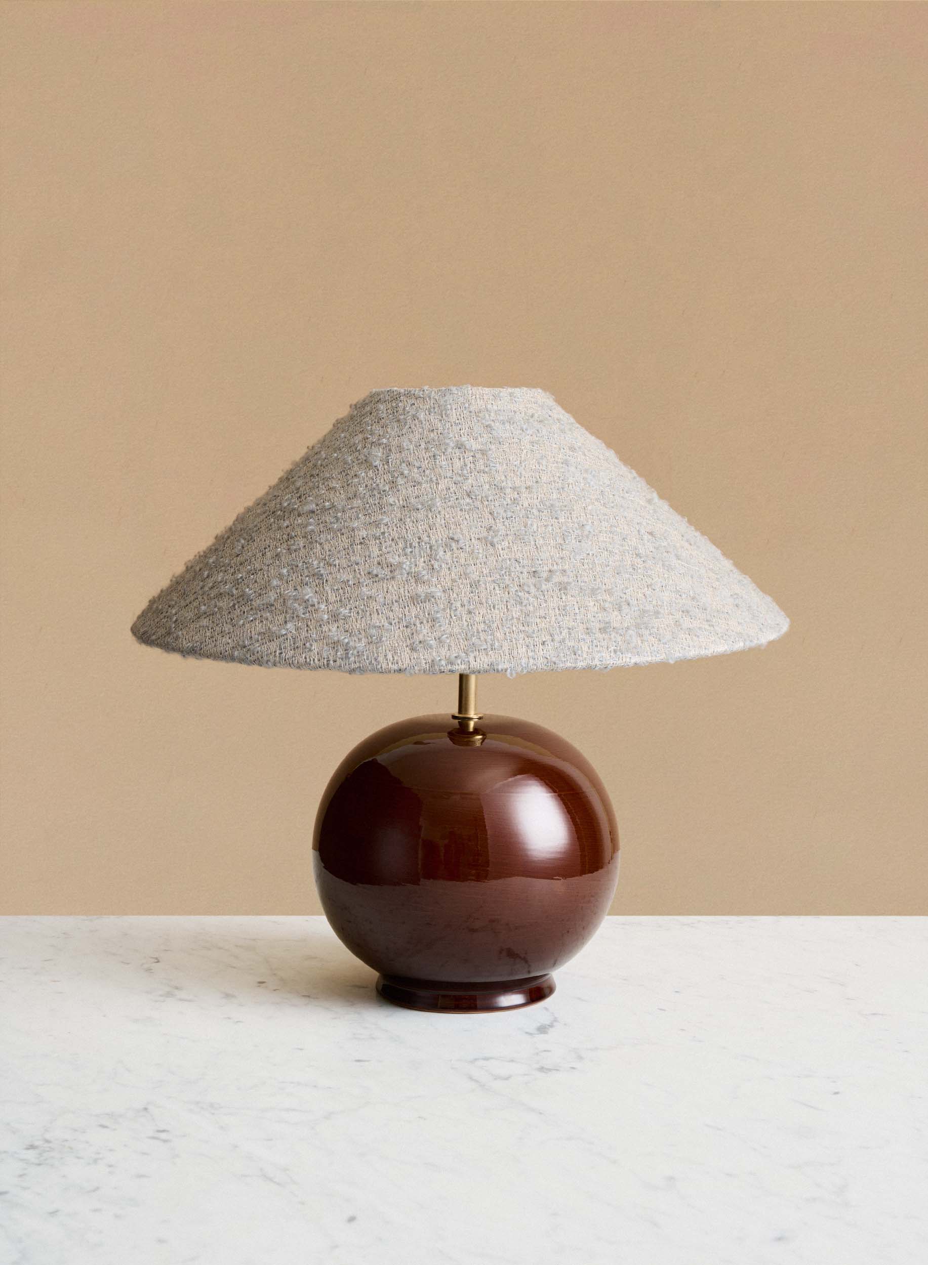 Table lamp Tondo Redbrown | Ampio Pale Blue