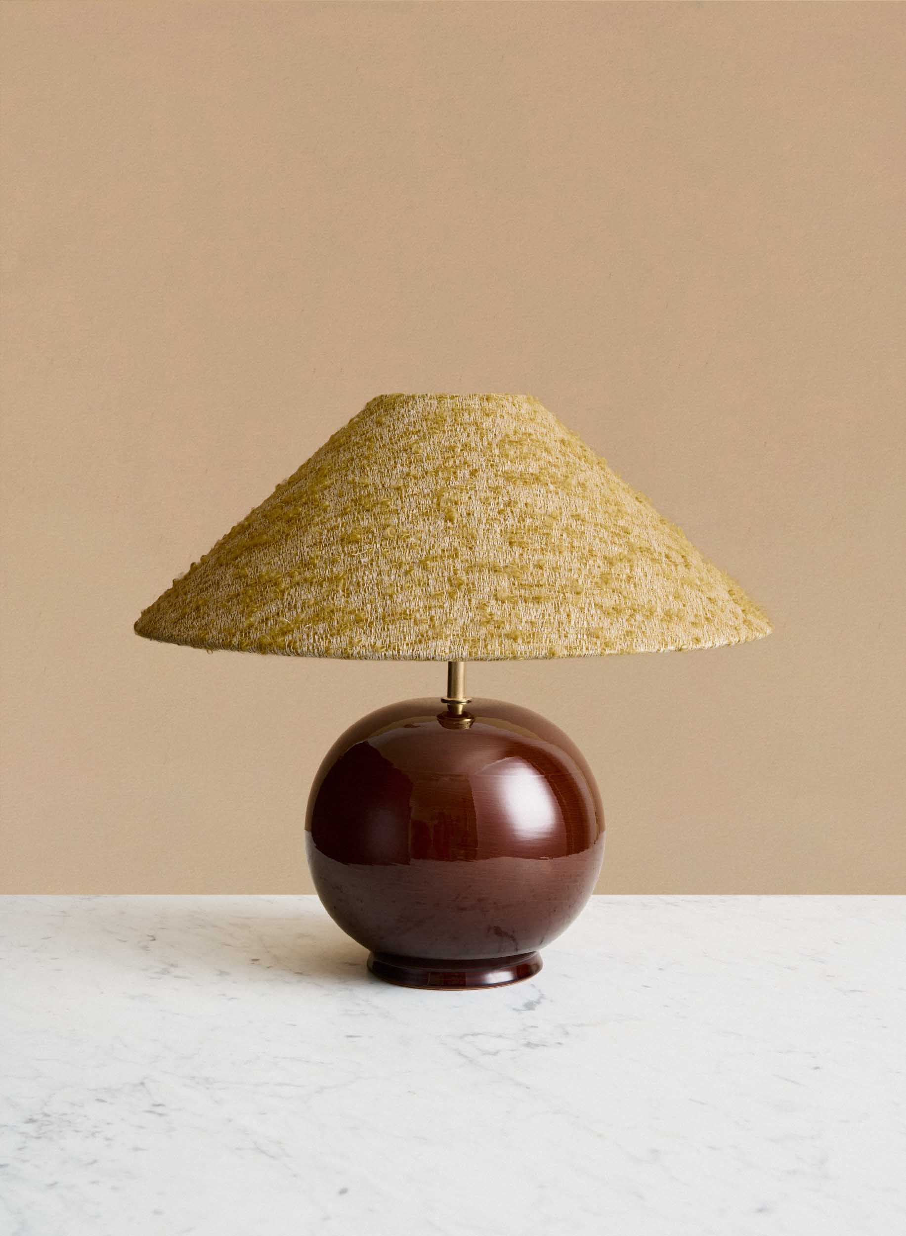 Bordslampa Tondo Redbrown | Ampio Yellow