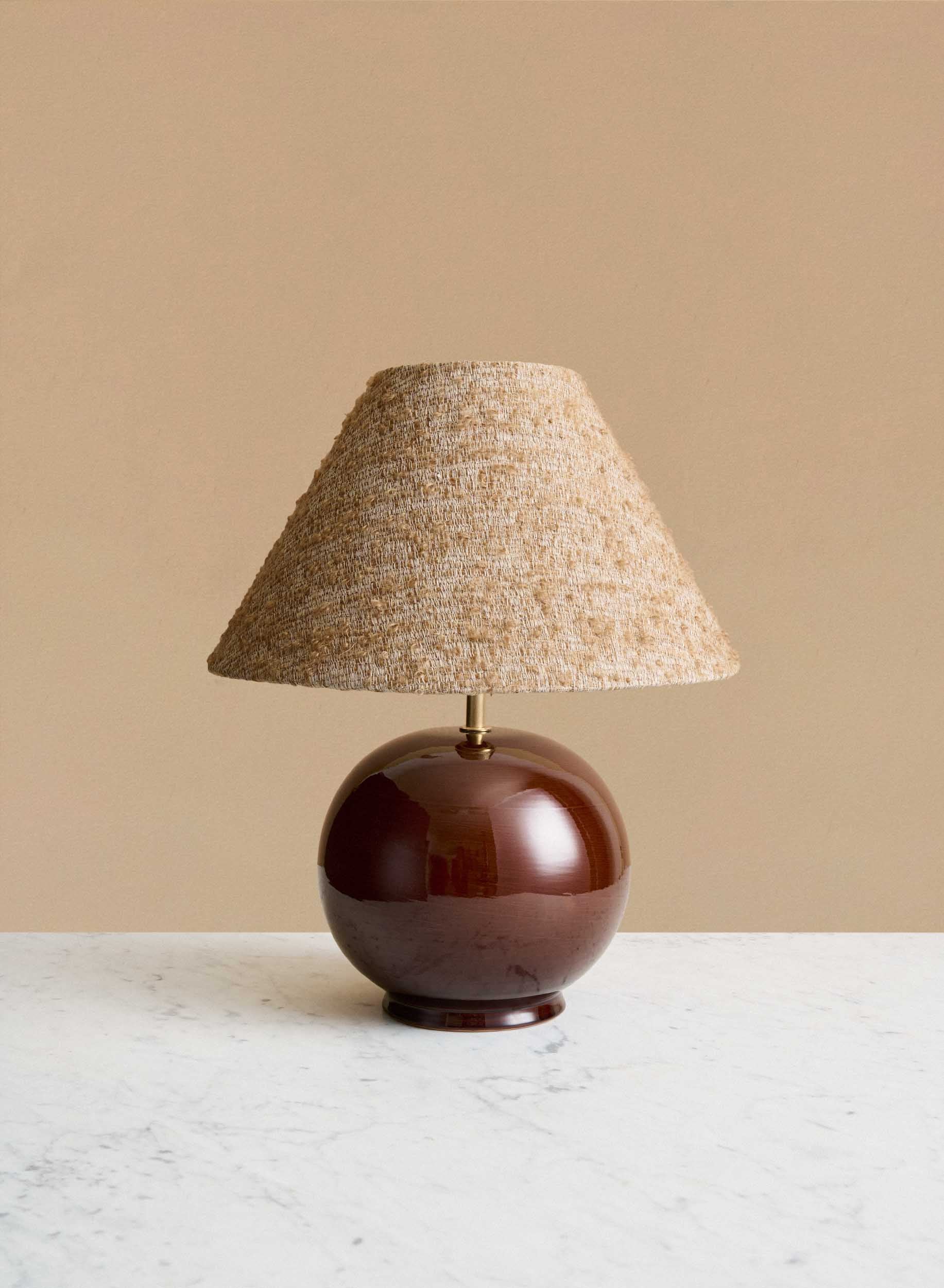 Bordslampa Tondo Redbrown | Cono Caramel