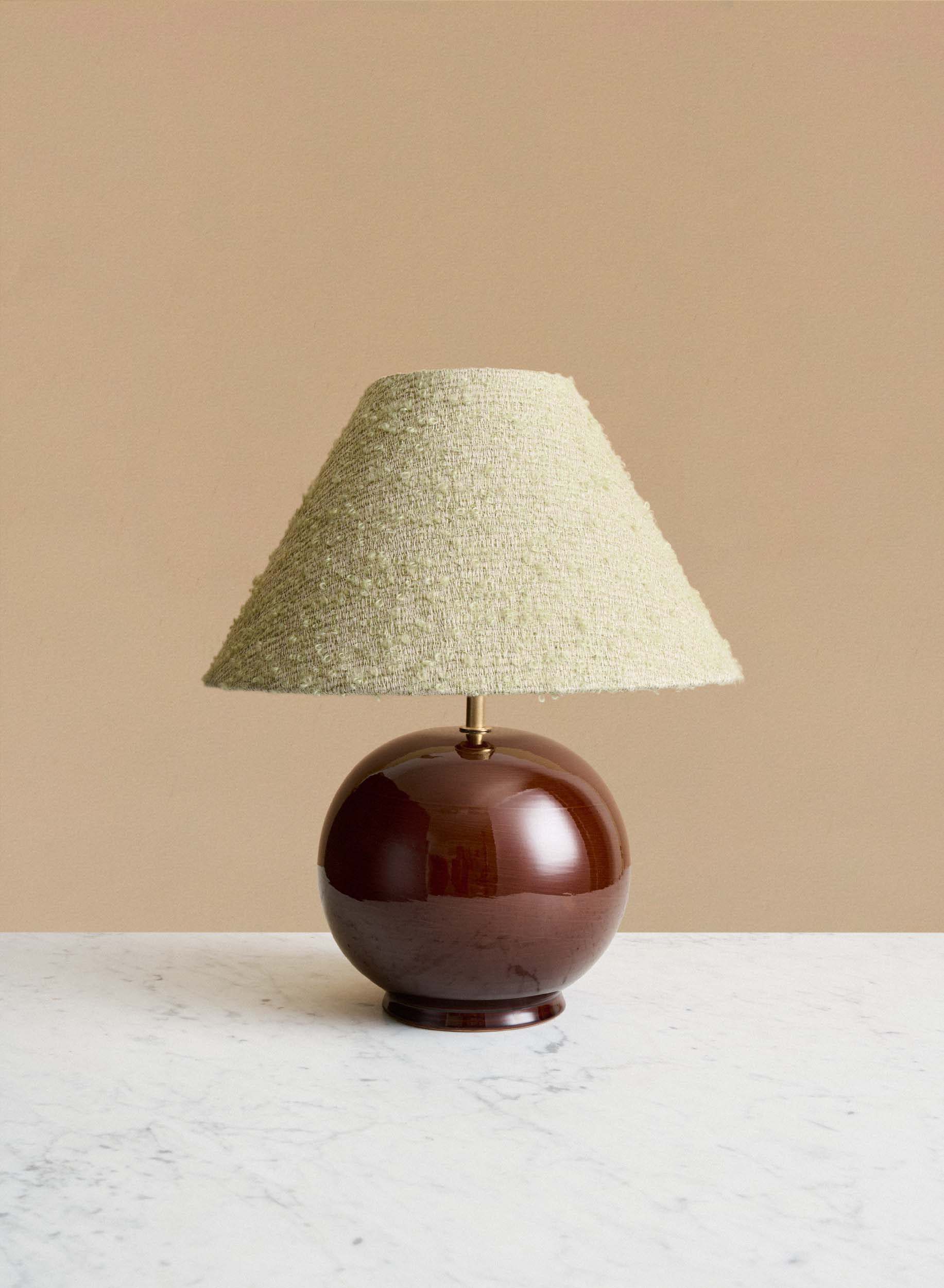 Bordslampa Tondo Redbrown | Cono Mint Green