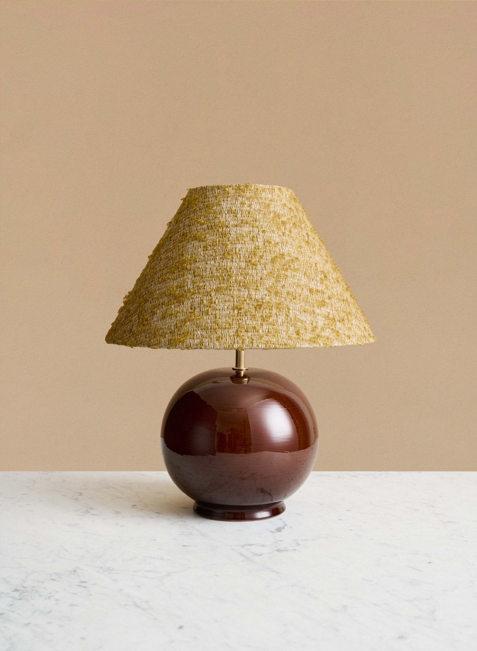 Bordslampa Tondo Redbrown | Cono Yellow