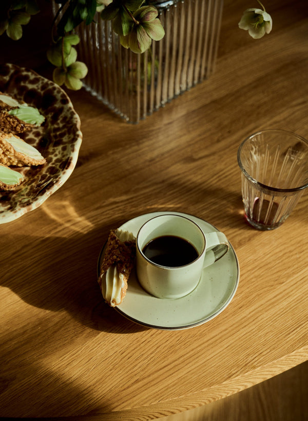 Espressokopp Ovanåker Brun med fat